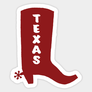 Texas Boot Sticker